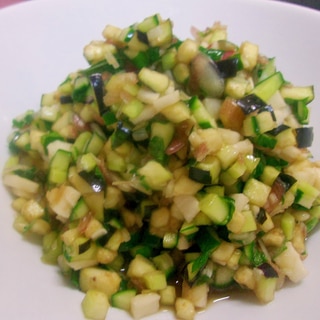 新鮮な野菜で・・・山形だし